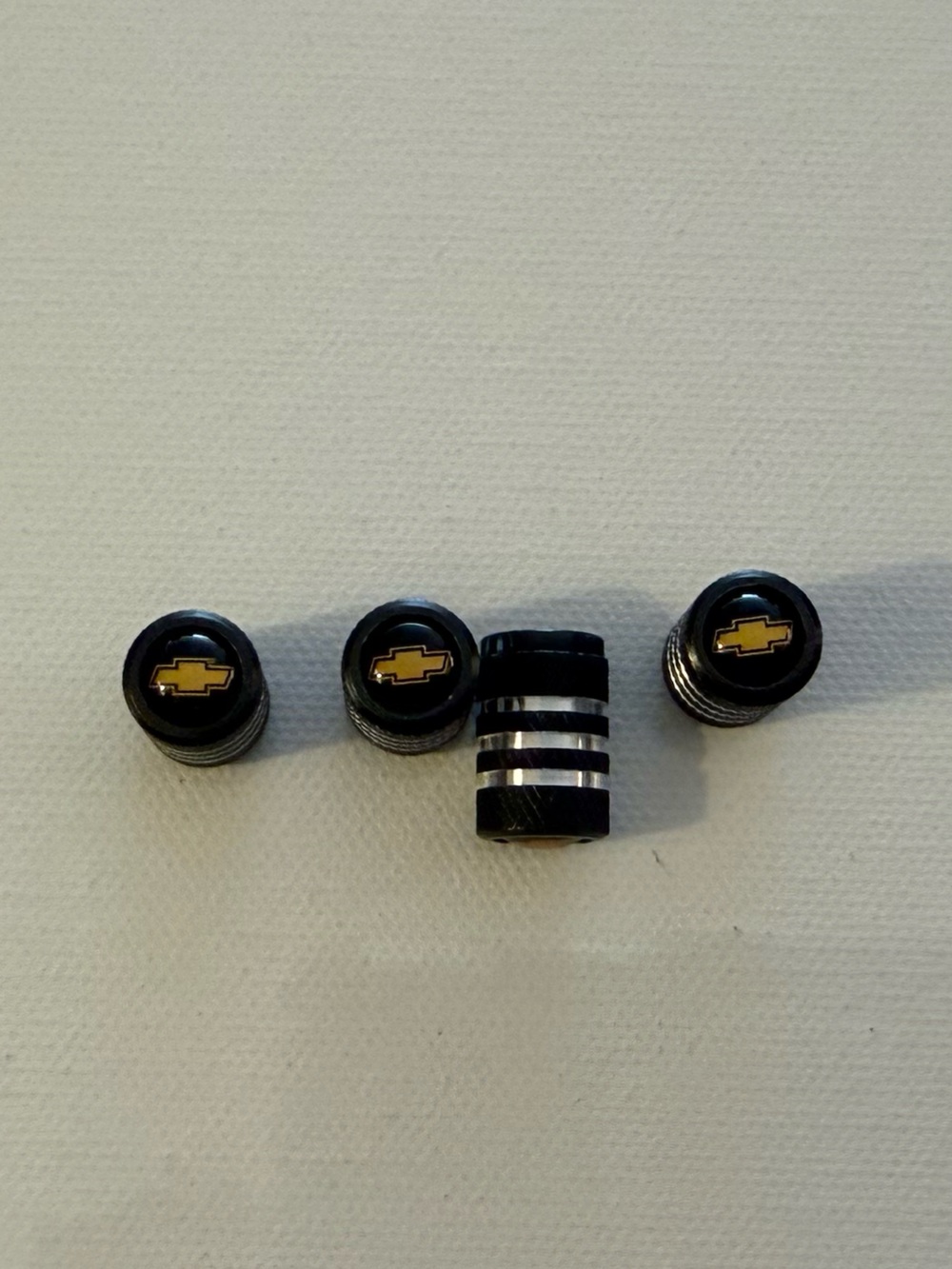 Chevrolet Valve Stem Caps in Black Set of 4 NWT